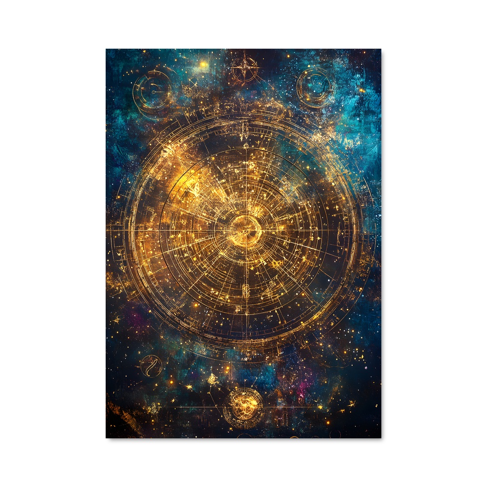 Poster Carte stellaire fascinante